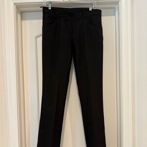 Prada Black Trousers with Red Accents